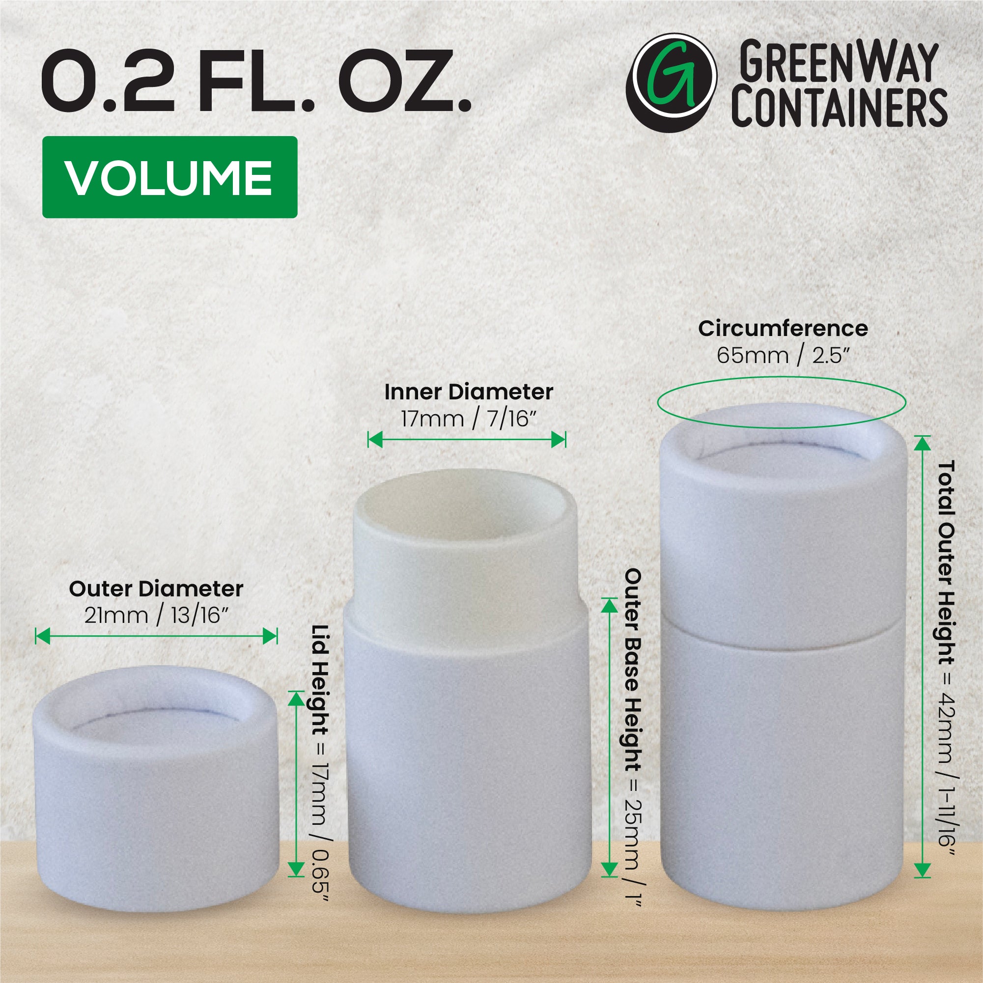 .2 ounce / 5 g Lip Balm Tubes Short Style