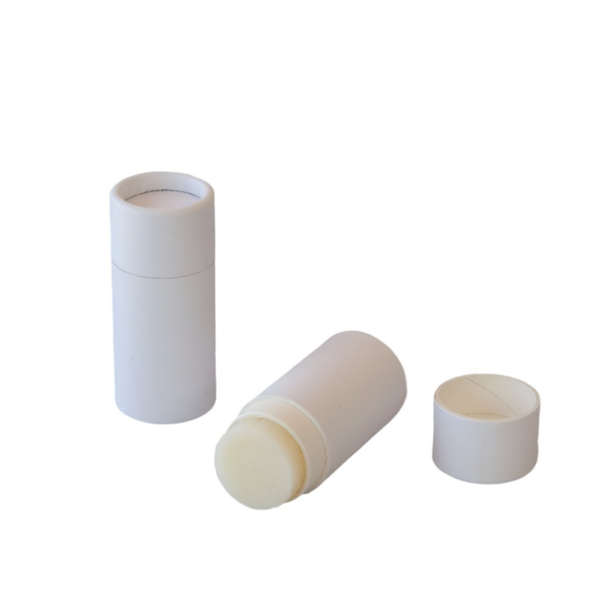 25 ounce / 7 g White Paper Lip Balm Tubes with Coated Outer Paper