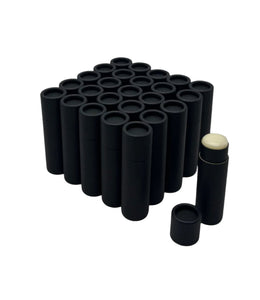 .3 ounce / 8.5 g Matte Black Lip Balm Tubes