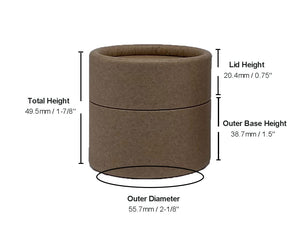 2 ounce / 60 g Lightweight Kraft Paper Jar