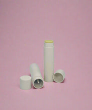 Load image into Gallery viewer, &quot;Eco-friendly lip balm container, sustainable packaging by GreenWay Containers, biodegradable, fits standard filling trays, dimensions: 68mm height, 13.5mm diameter, green cosmetic packaging