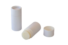 Load image into Gallery viewer, .25 ounce / 7 g White Paper Lip Balm Tubes with Coated Outer Paper