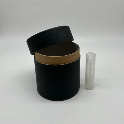 10 ounce / 295 g Large Black Kraft Paper Jars with Brown Neck