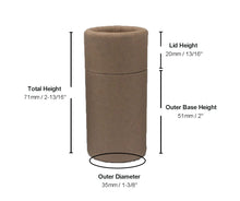 Load image into Gallery viewer, 1.25 ounce / 35 g Push-Up Paper Tube