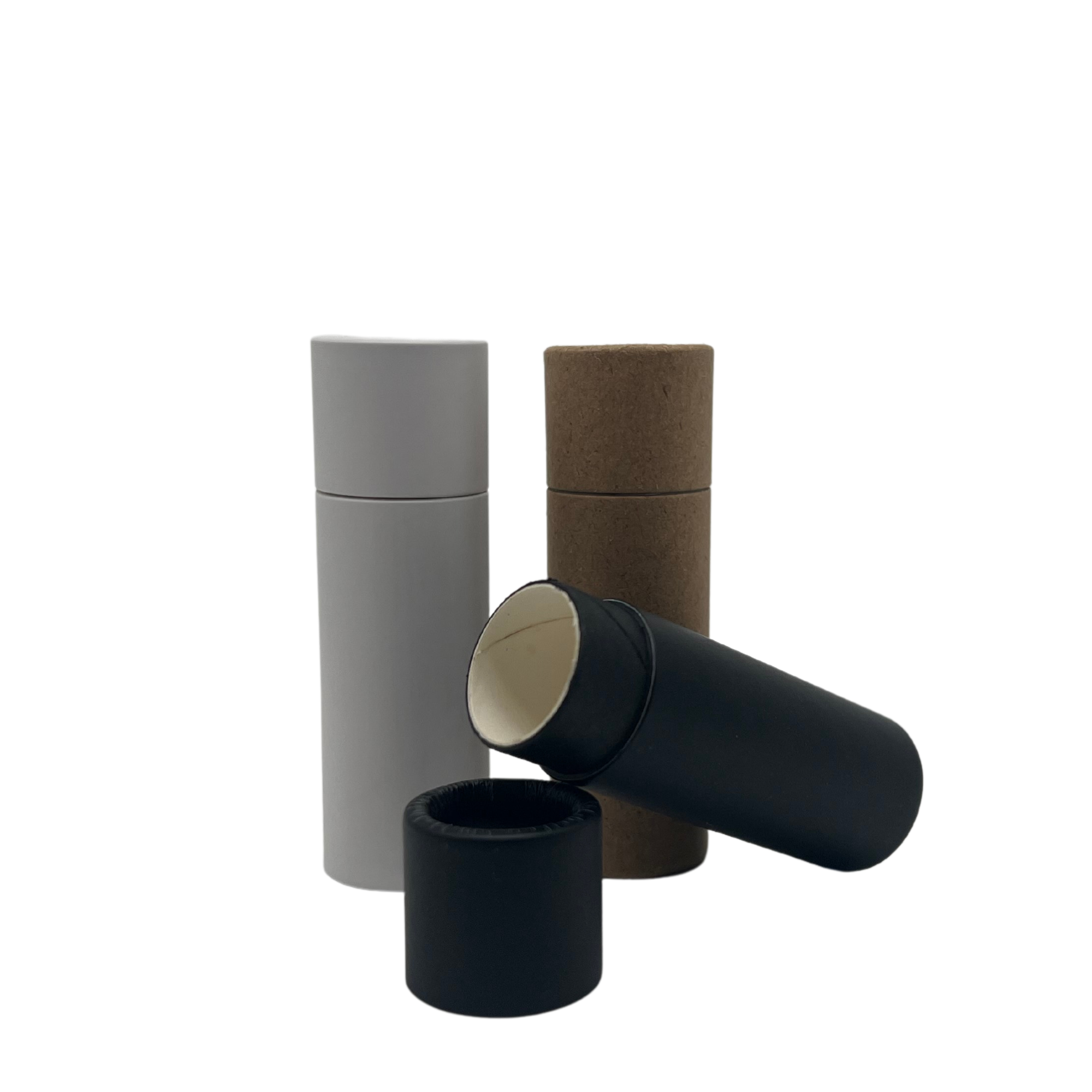 Paperboard Push-Up Balm Tubes, Natural - 46000 - 46001 - 46002