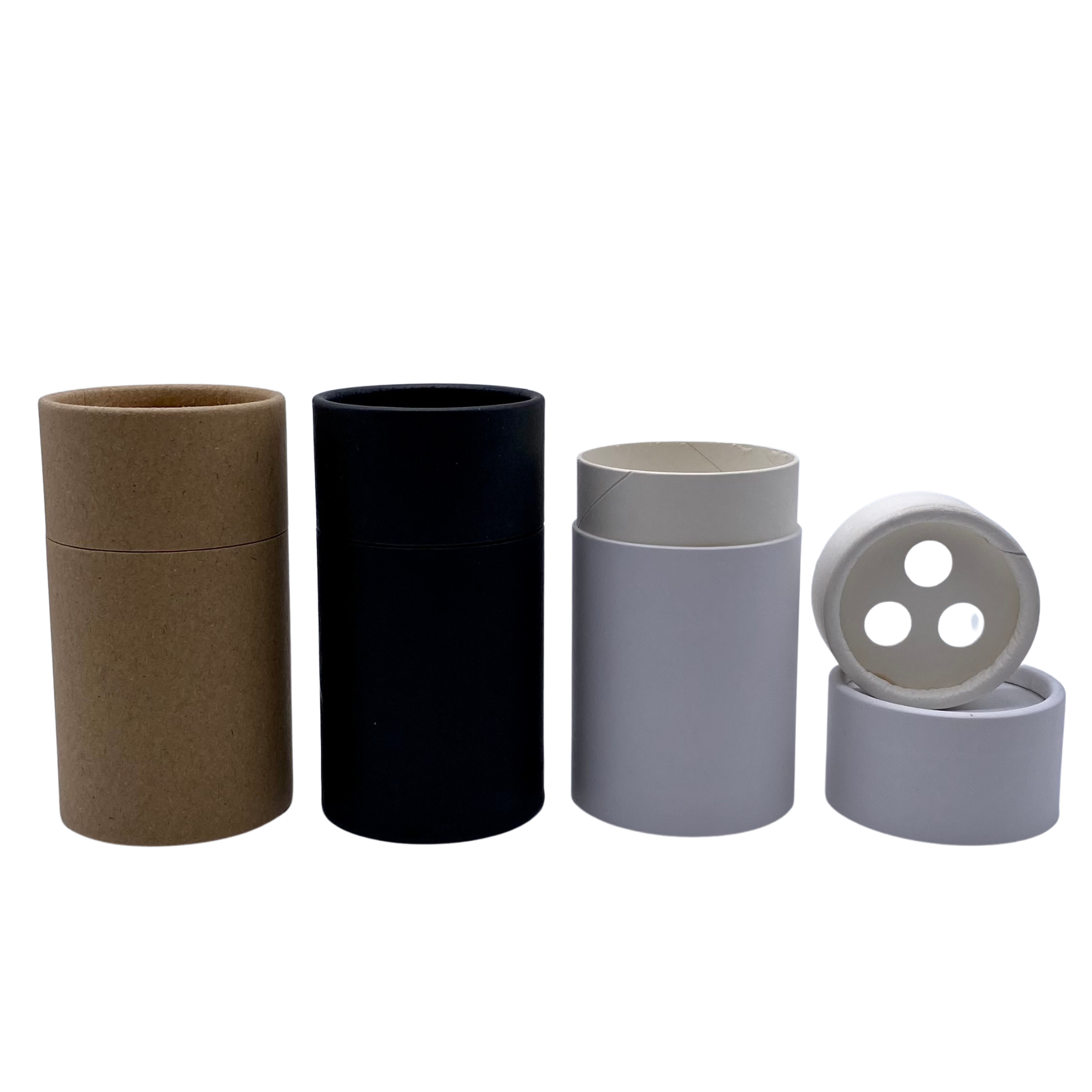 2 ounce 60 g Paper Shaker Tube Large Holes GreenWay Containers