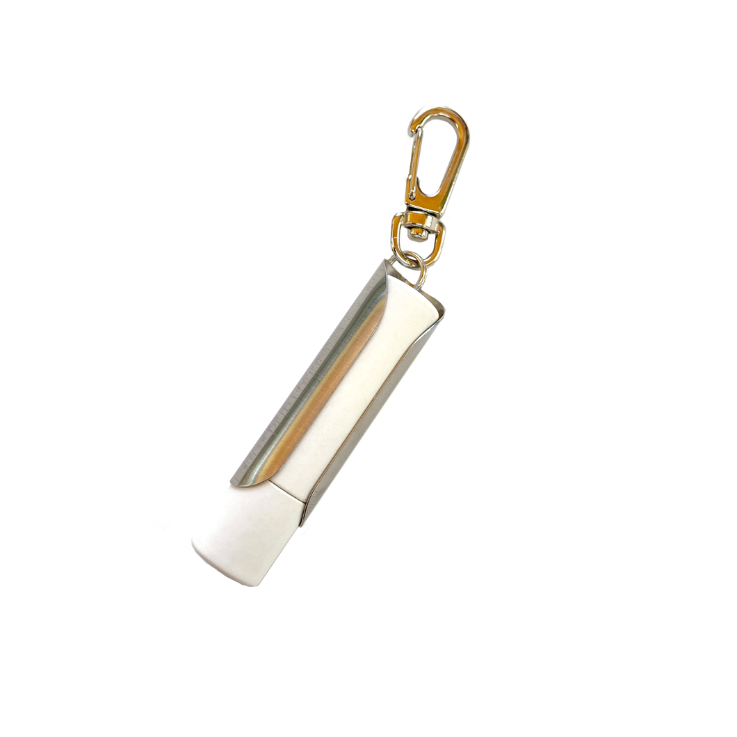 Stainless Steel Lip Balm Holder Keychains